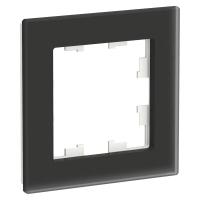 AtlasDesign рамка 1 пост матовое органическое стекло, универсальная, матовый черный ATN331001