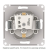 AtlasDesign розетка с заземлением со шторками, 16А, в сборе с рамкой, грифель ATN000744
