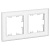 AtlasDesign рамка 2 поста органическое стекло, универсальная, белый ATN320102